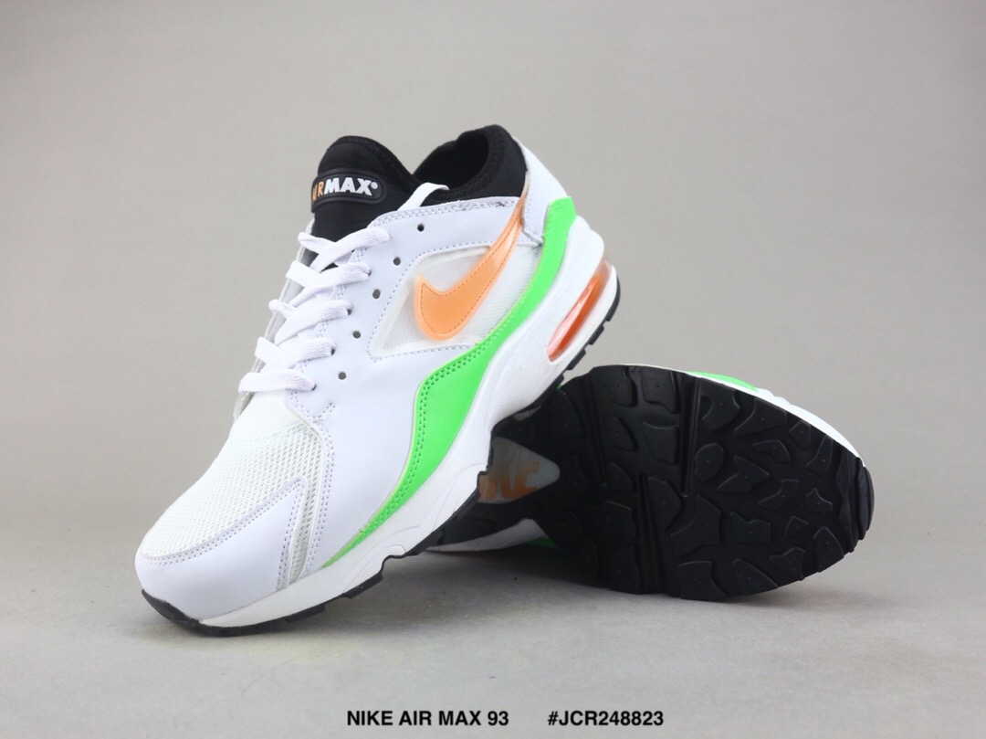 Nike Air Max 93 White Green Orange Shoes